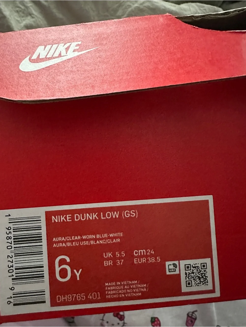Nike Dunk low “Aura clear/ blue”